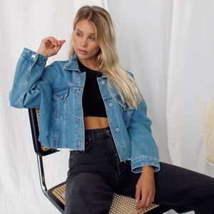 NWT 12th Tribe Uptown Cropped Denim Jacket (M/L)